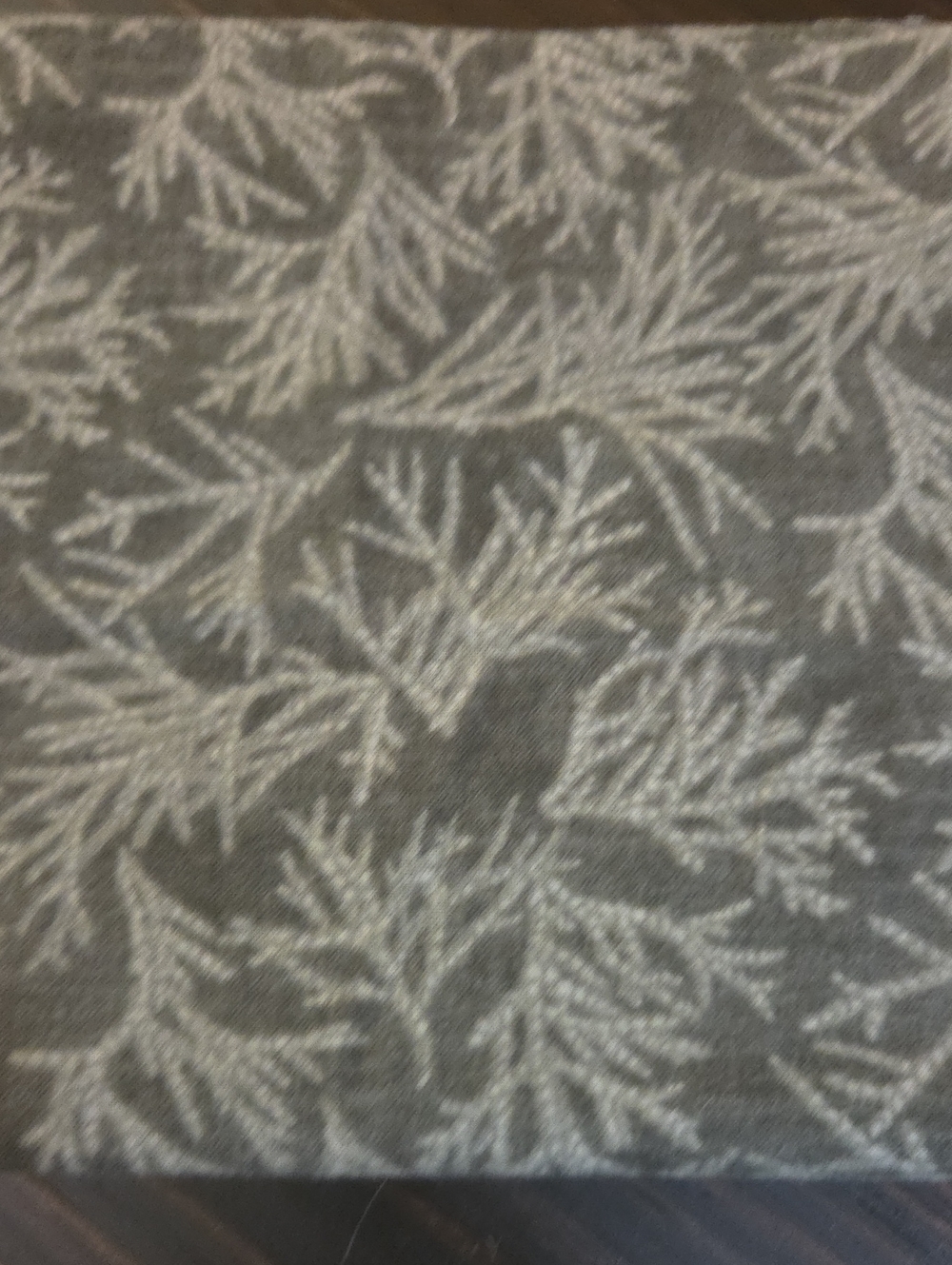 Dark Green Flannel Fabric Approx. Half Yard